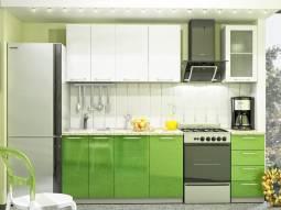 Модульная кухня Олива зеленый/белый